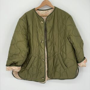 Maje Reversible Quilted Floral Jacket